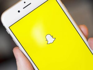 Imagem da interface do aplicativo Snapchat